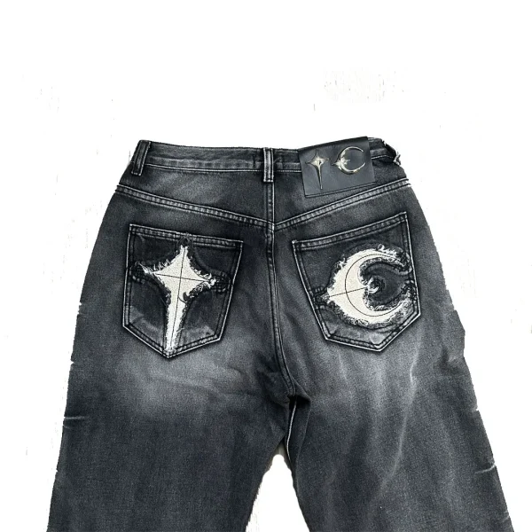 Thug Club Bone Leather Denim Pants Back