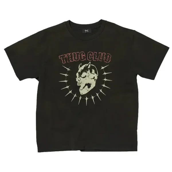 Thug Club Vintage Riding Skull T-Shirt Front (2)