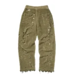 Thug Club Destroyed knit Pants Beige Back