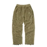Thug Club Destroyed knit Pants Beige Front
