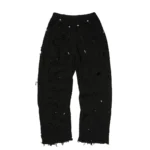 Thug Club Destroyed knit Pants Black Back