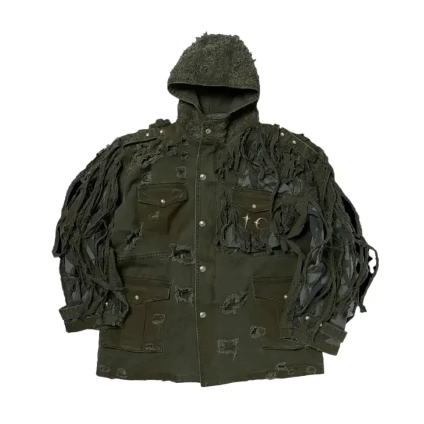 Thug Club PUBG EXCLUSIVE Ghillie Suit Jacket Khaki Front